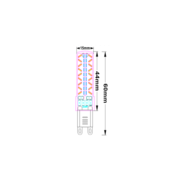 G9 LED bulb 5w 72led 3014 smd 220-240V silica gel